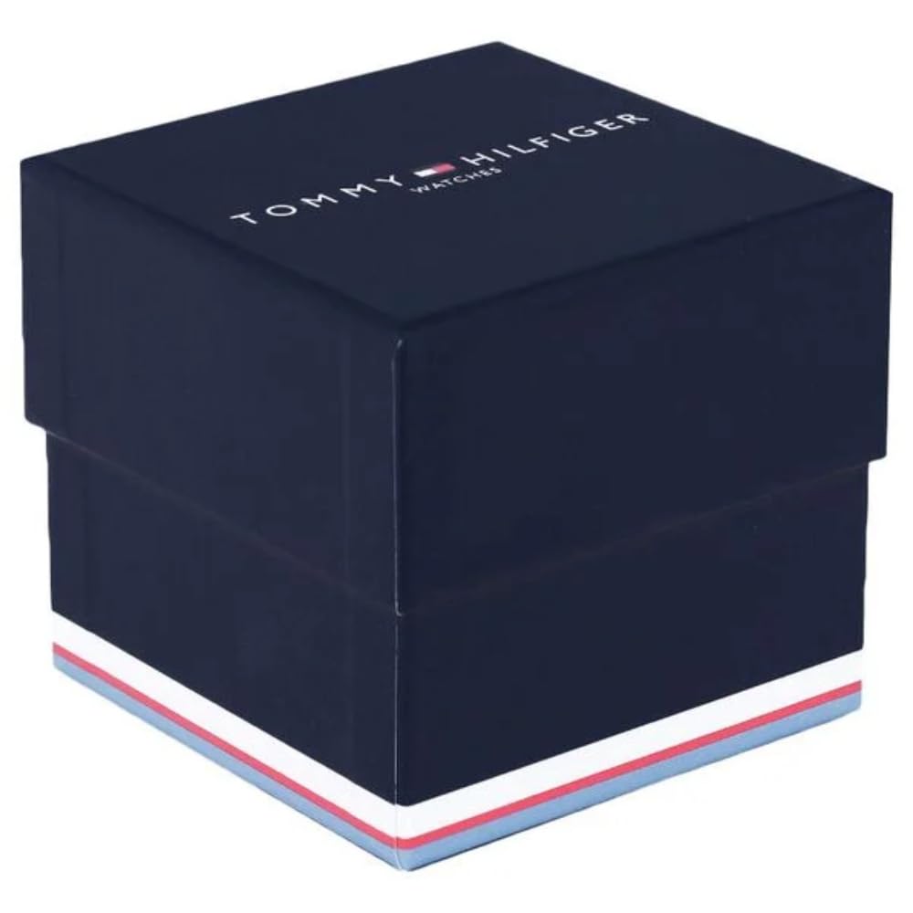 Tommy Hilfiger Analog Black Dial Leather Strap Watch for Men