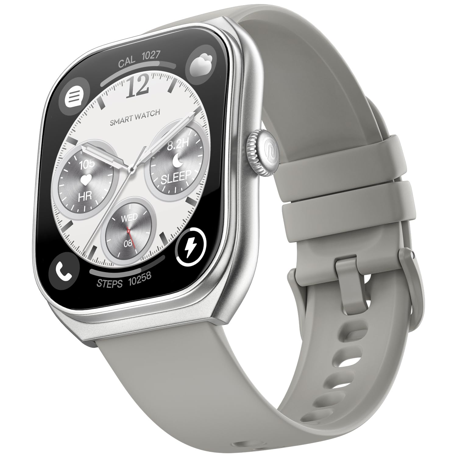 Noise Icon Arc Smartwatch with 2.01” Curved Display, 10-Day Battery, 100+ Sports Modes, Voice Assistant & 1ATM Water Resistant - Jet Black