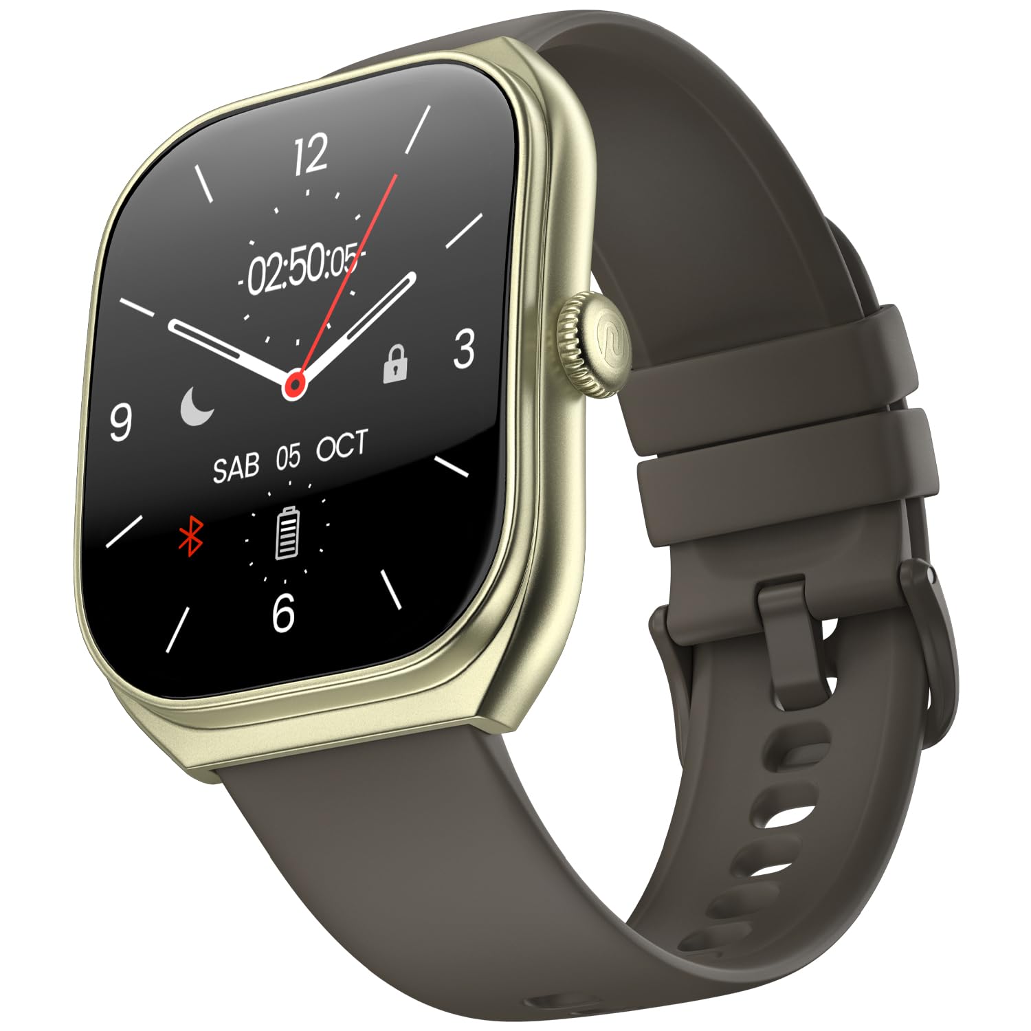 Noise Icon Arc Smartwatch with 2.01” Curved Display, 10-Day Battery, 100+ Sports Modes, Voice Assistant & 1ATM Water Resistant - Jet Black