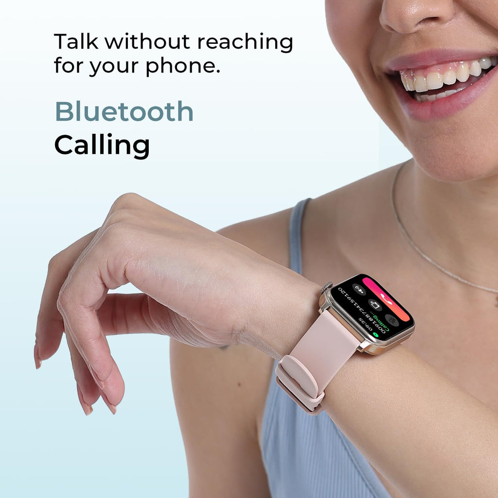 Noise Pulse 2 Max Smartwatch with 1.85” Display, Bluetooth Calling, 10-Day Battery, 100 Sports Modes & Smart DND - Rose Pink