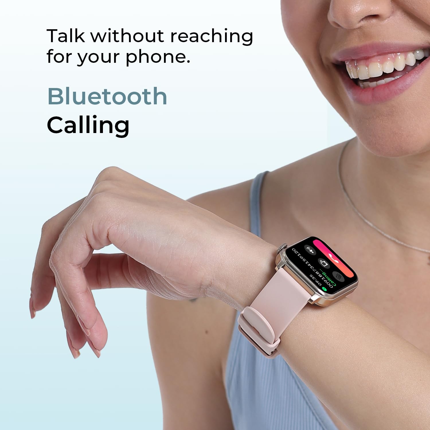 Noise Pulse 2 Max Smartwatch with 1.85” Display, Bluetooth Calling, 10-Day Battery, 100 Sports Modes & Smart DND - Rose Pink