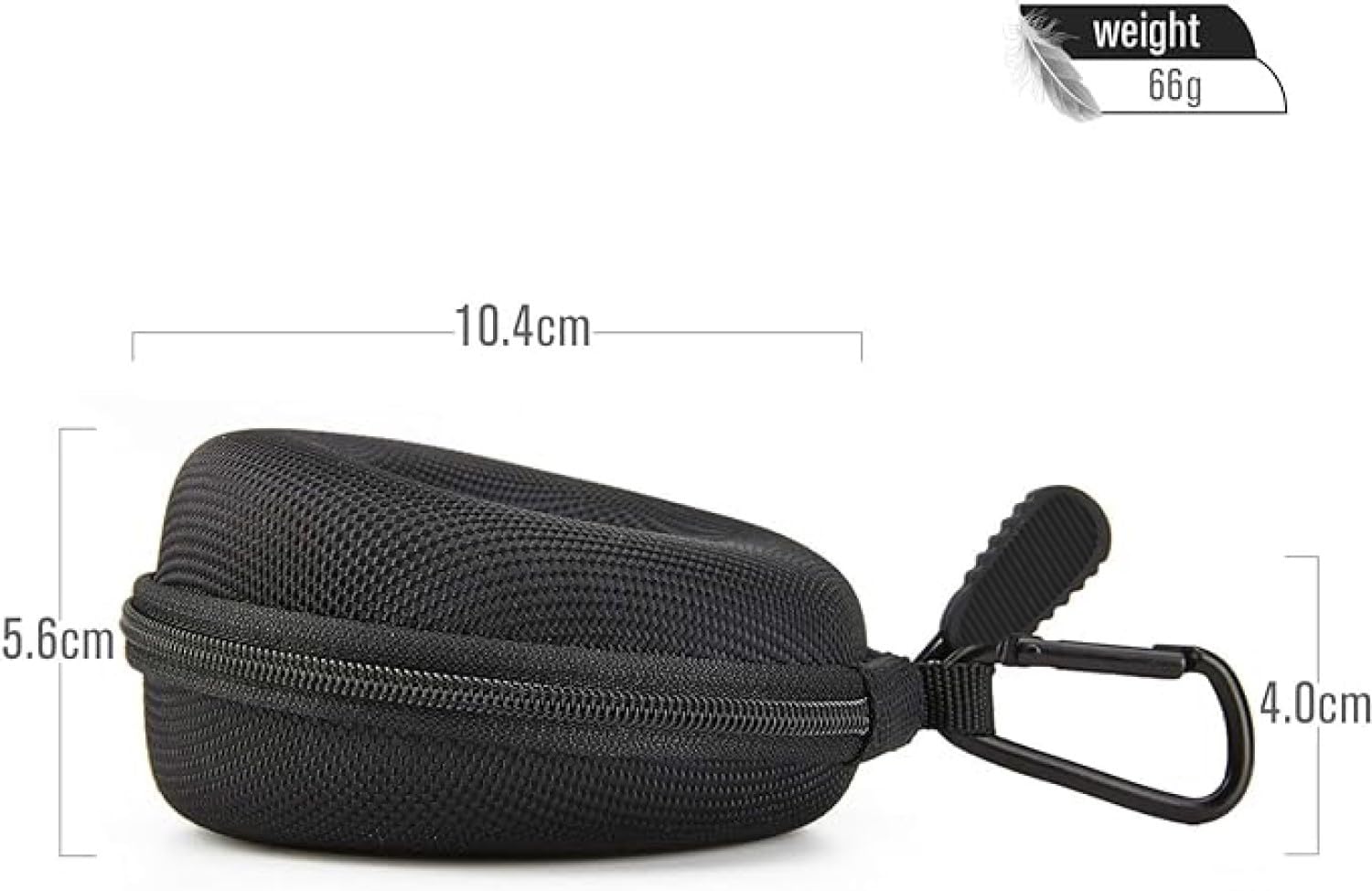 Sounce Travel Watch Hard Storage Box Case for Apple iWatch, Boat, Fire Boltt, Noise, Dizo, Beatxp, Fast-Track, Ptron, Amazfit and Other Watches, Portable Carrying Hard Protective Cover, Nylon - Black