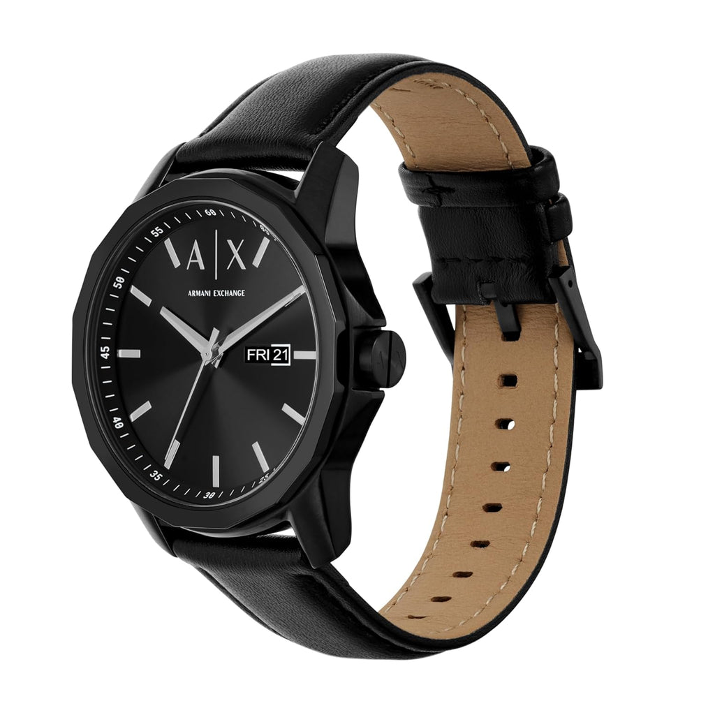 Armani Exchange Stainless Steel Analog Black Dial Men's Watch-Ax7148Set