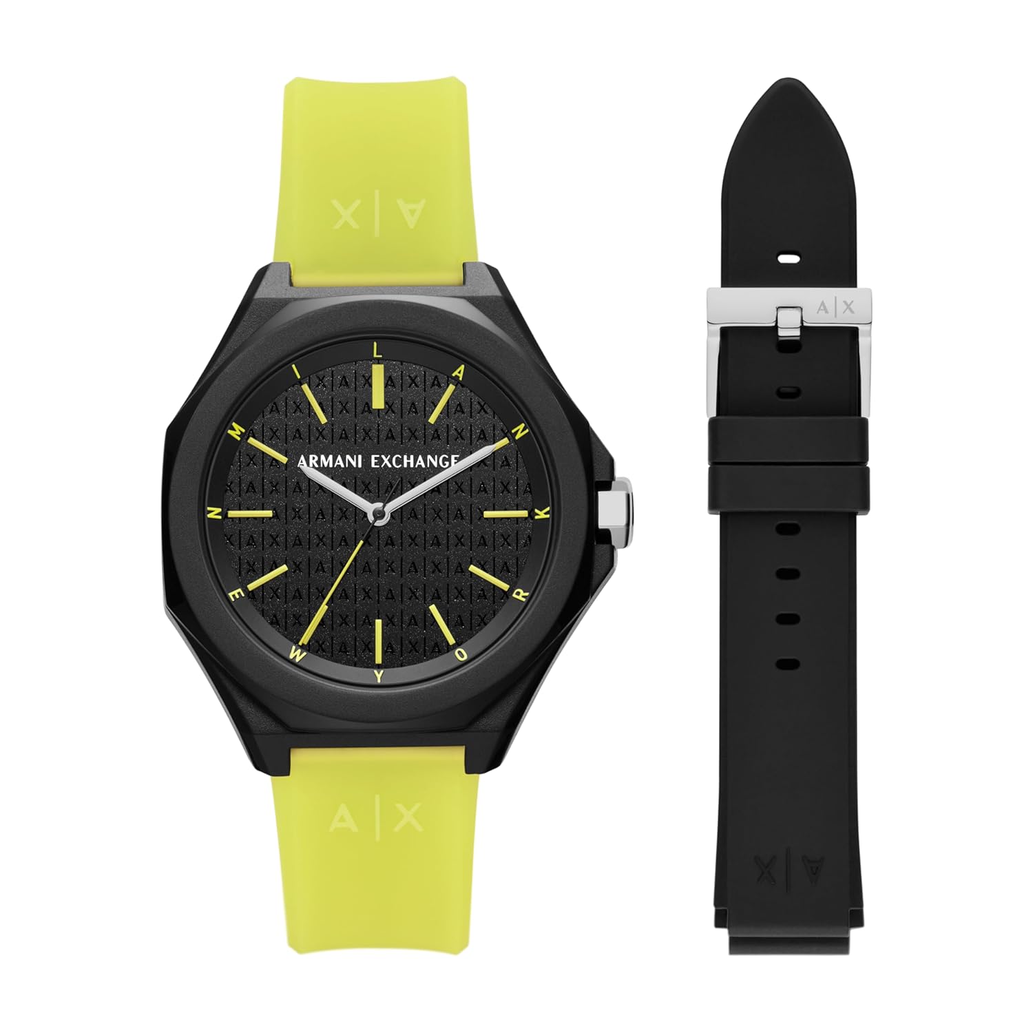 Armani Exchange Stainless Steel Analog Black Dial Men's Watch-Ax7148Set